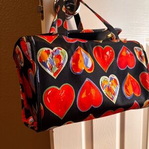 Nordstrom’s Colorful Heart Patterned Women's travel bag. NEVER USED
